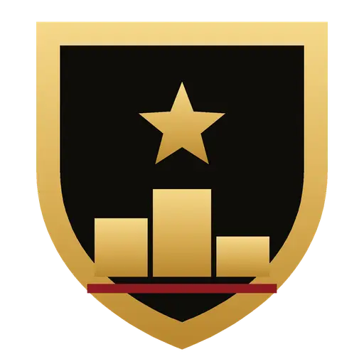 Top Ranking Games podium shield